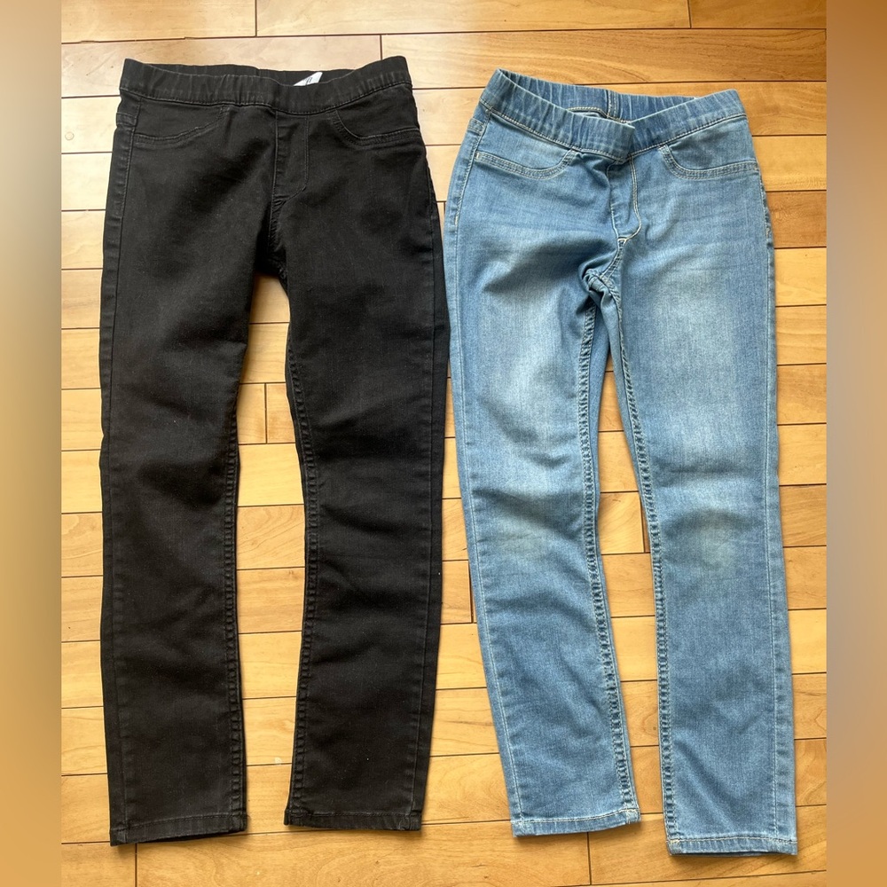 H&M leggings and Denim 7-8